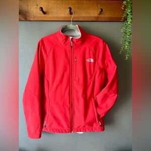 NORTH FACE WOMENS ALL WEATHER JACKET RED SZ XL SOFT SHELL RED WINTER OUTERWEAR